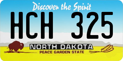 ND license plate HCH325