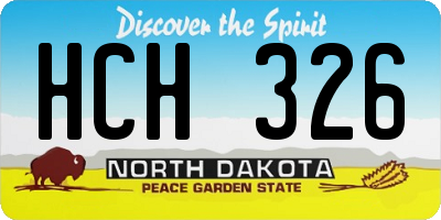 ND license plate HCH326