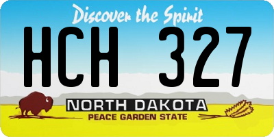 ND license plate HCH327