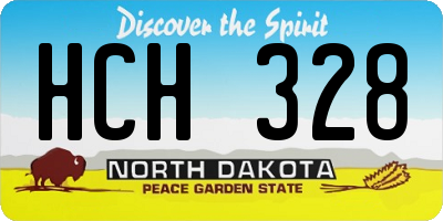 ND license plate HCH328