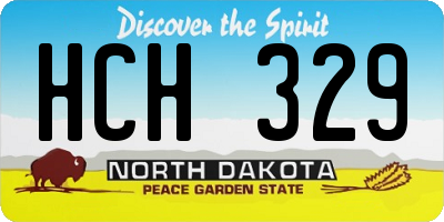 ND license plate HCH329