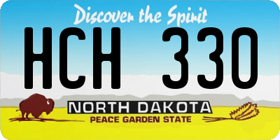 ND license plate HCH330