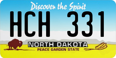 ND license plate HCH331