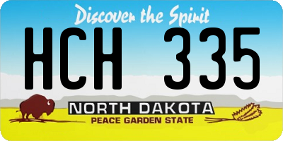 ND license plate HCH335