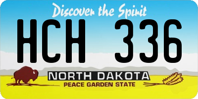 ND license plate HCH336