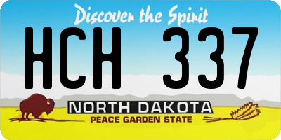 ND license plate HCH337