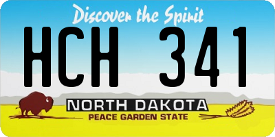 ND license plate HCH341