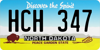 ND license plate HCH347