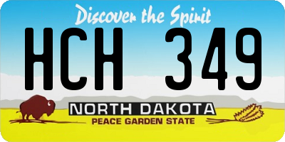 ND license plate HCH349