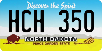 ND license plate HCH350