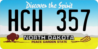 ND license plate HCH357