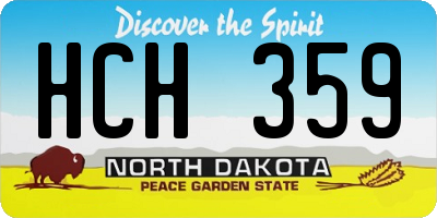 ND license plate HCH359