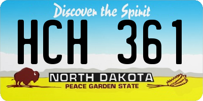 ND license plate HCH361