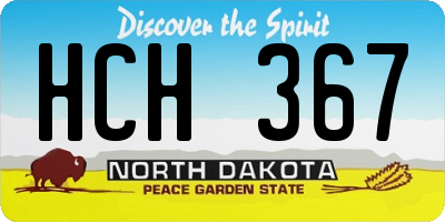 ND license plate HCH367