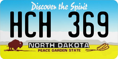 ND license plate HCH369