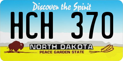 ND license plate HCH370