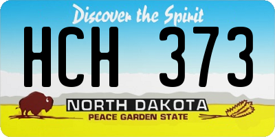 ND license plate HCH373