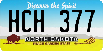 ND license plate HCH377