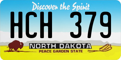 ND license plate HCH379