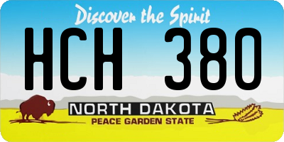 ND license plate HCH380