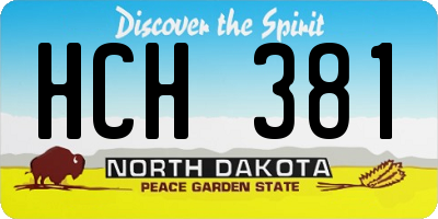 ND license plate HCH381