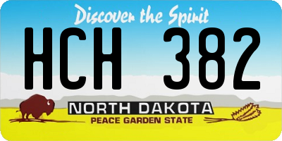 ND license plate HCH382