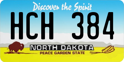 ND license plate HCH384