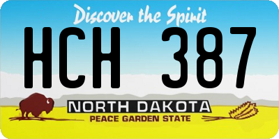 ND license plate HCH387