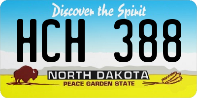 ND license plate HCH388