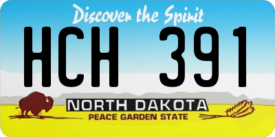 ND license plate HCH391