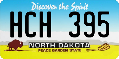 ND license plate HCH395