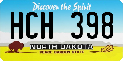 ND license plate HCH398