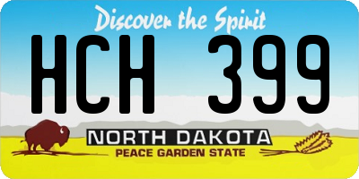 ND license plate HCH399