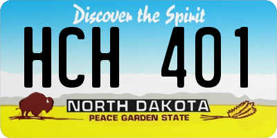 ND license plate HCH401