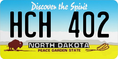 ND license plate HCH402