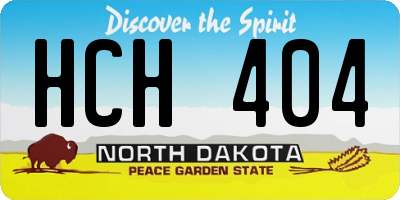 ND license plate HCH404