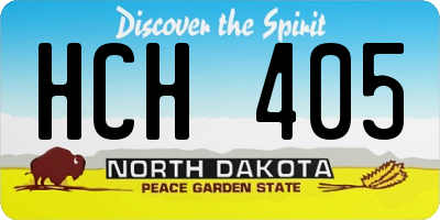 ND license plate HCH405