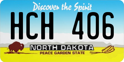 ND license plate HCH406