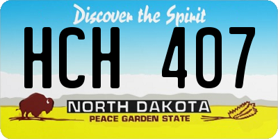 ND license plate HCH407