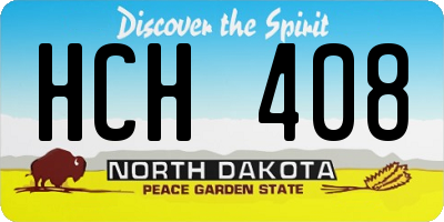 ND license plate HCH408