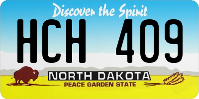 ND license plate HCH409