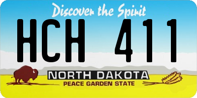 ND license plate HCH411