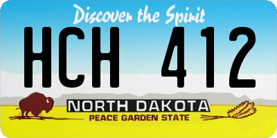 ND license plate HCH412