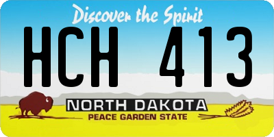 ND license plate HCH413