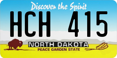 ND license plate HCH415