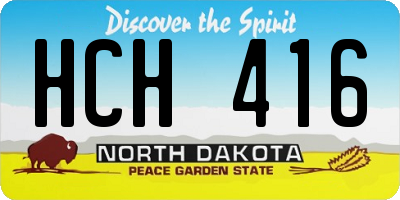 ND license plate HCH416