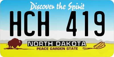ND license plate HCH419