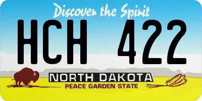 ND license plate HCH422