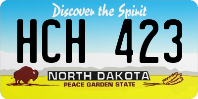 ND license plate HCH423