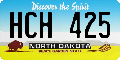 ND license plate HCH425